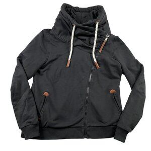 Wanakome Hestia Sweater Womens XL Full Zip Asymtrical w/ Cowl